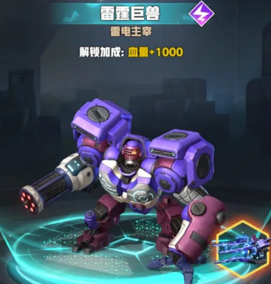 雷霆巨兽机甲与雷霆炮联动效果