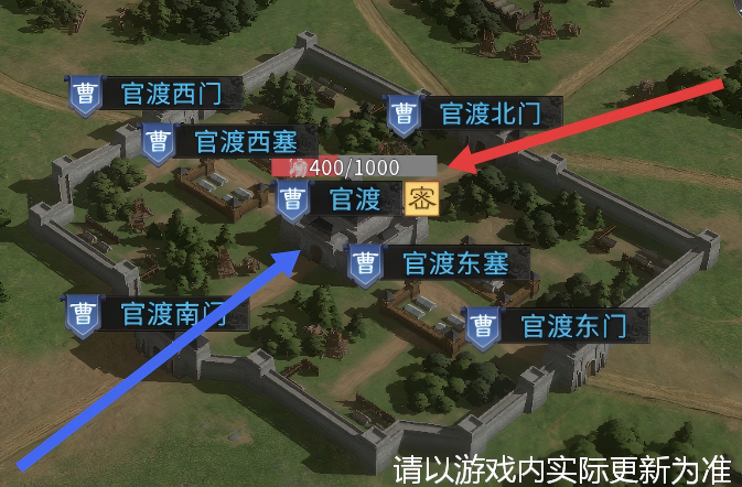 官渡城防机制示意图