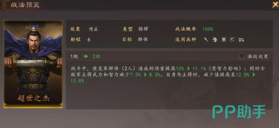 三国志王道天下魏武队战法搭配示意图