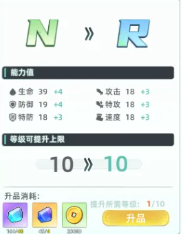 东煌纪灵兽品质与等级上限关系图