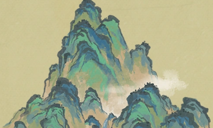 千里江山图风格画面