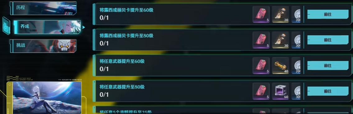 角色、武器、声骸养成要求说明