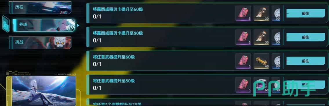 角色、武器、声骸养成要求说明