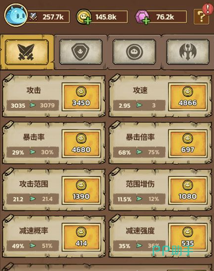 史莱姆城堡天赋加点推荐图:聚焦金币获取、击杀奖励、挂机效率