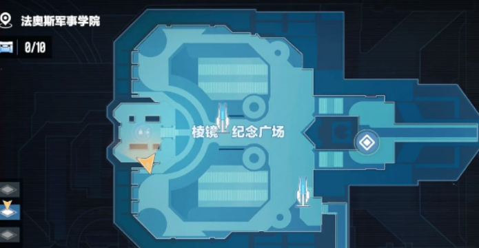纪念广场宝箱位置示意图