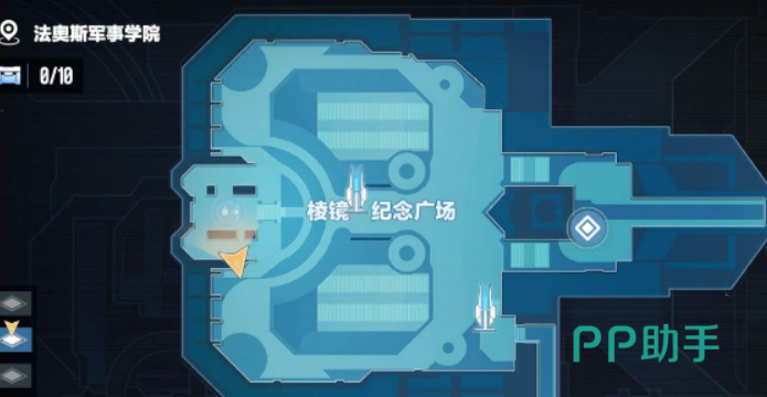 纪念广场宝箱位置示意图