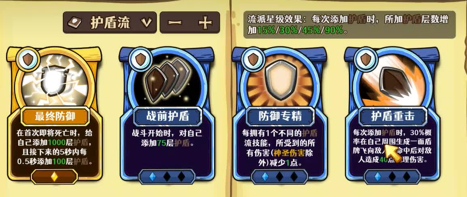 盾怒流派技能搭配示意图