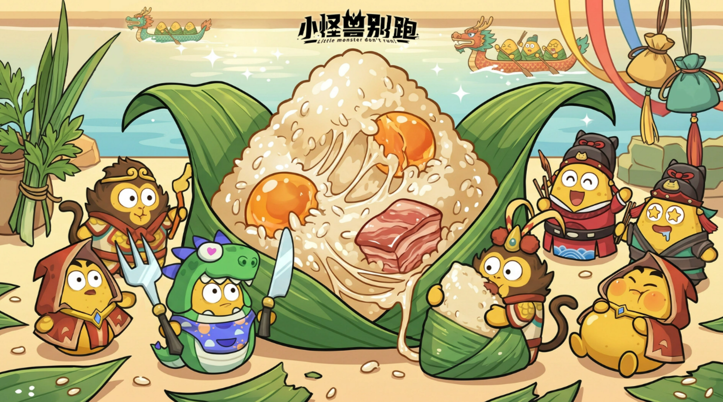 小怪兽别跑粽享一刻活动主视觉图