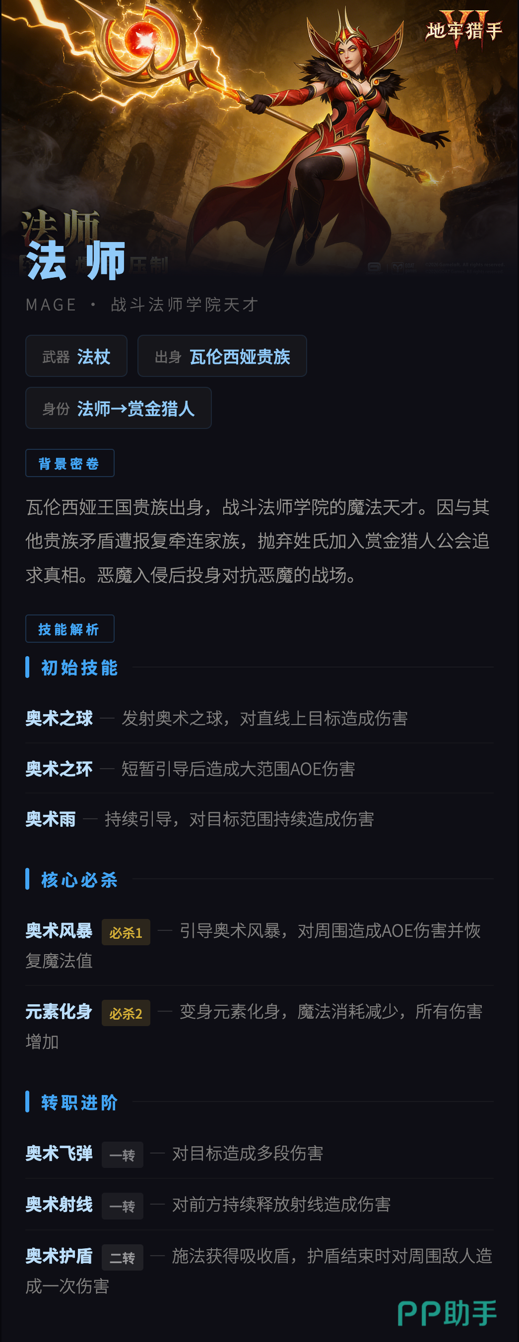法术技能图鉴示意