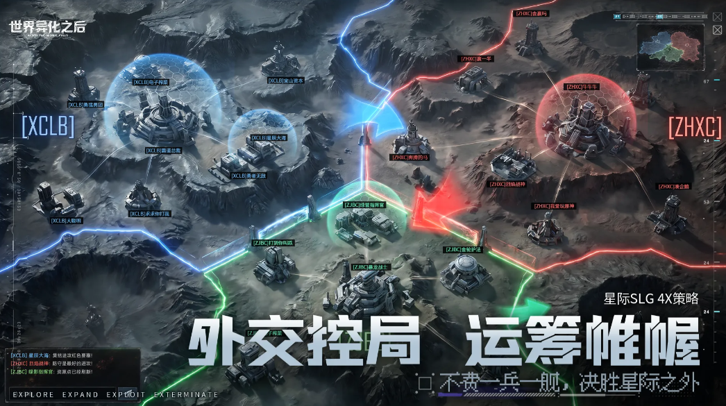 星际外交与联军组建界面示意