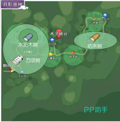 月影密林铜矿与果树共存实景图