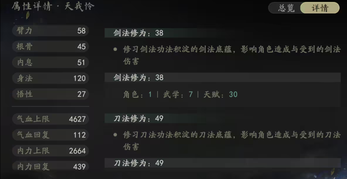 剑隐侠踪录门派进阶功法解锁界面
