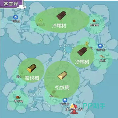 月影密林苹果树与金桔树相邻分布示意图