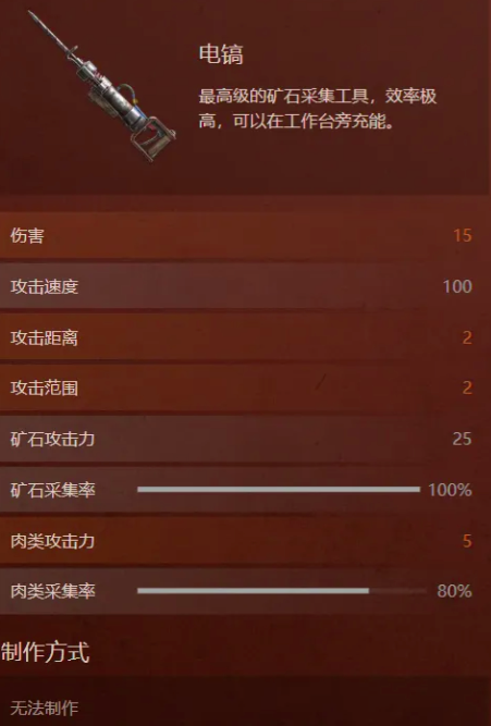 失控进化电镐属性面板截图