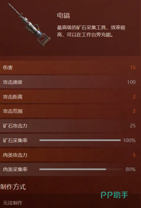 失控进化电镐属性面板截图