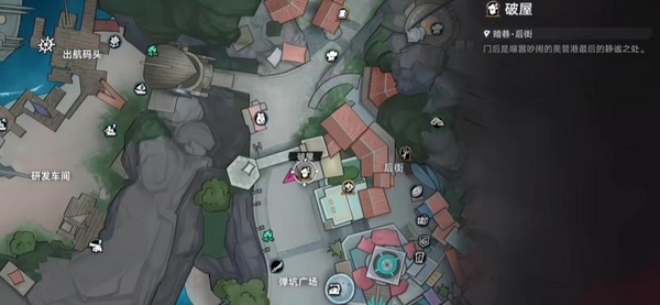 奥托皮亚地图破屋位置示意图