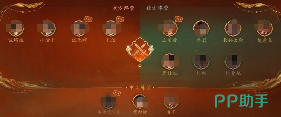 盛世天下女帝篇角色阵营示意图一