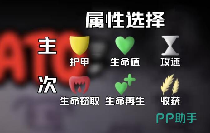 献血道具与词条搭配示意图