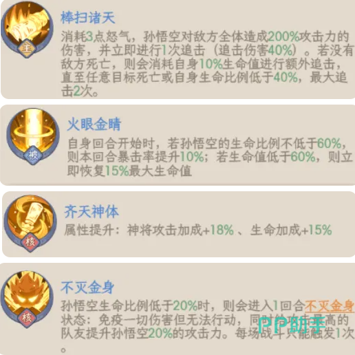 不灭金身技能触发效果示意