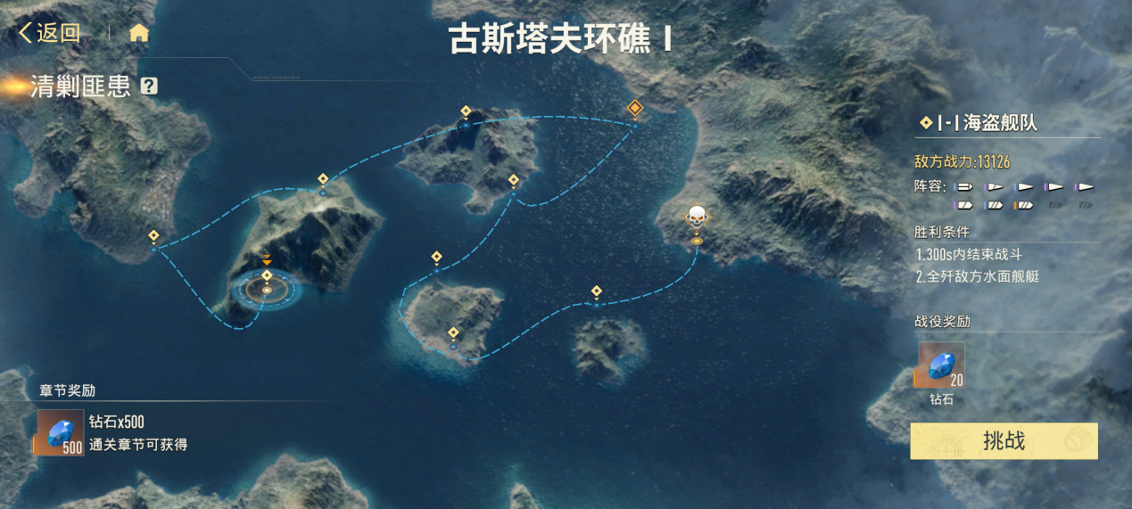苍蓝前线海盗据点难度分布图