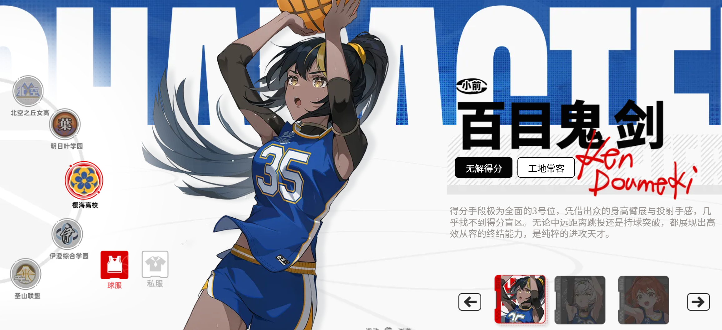 角色强度对比示意图