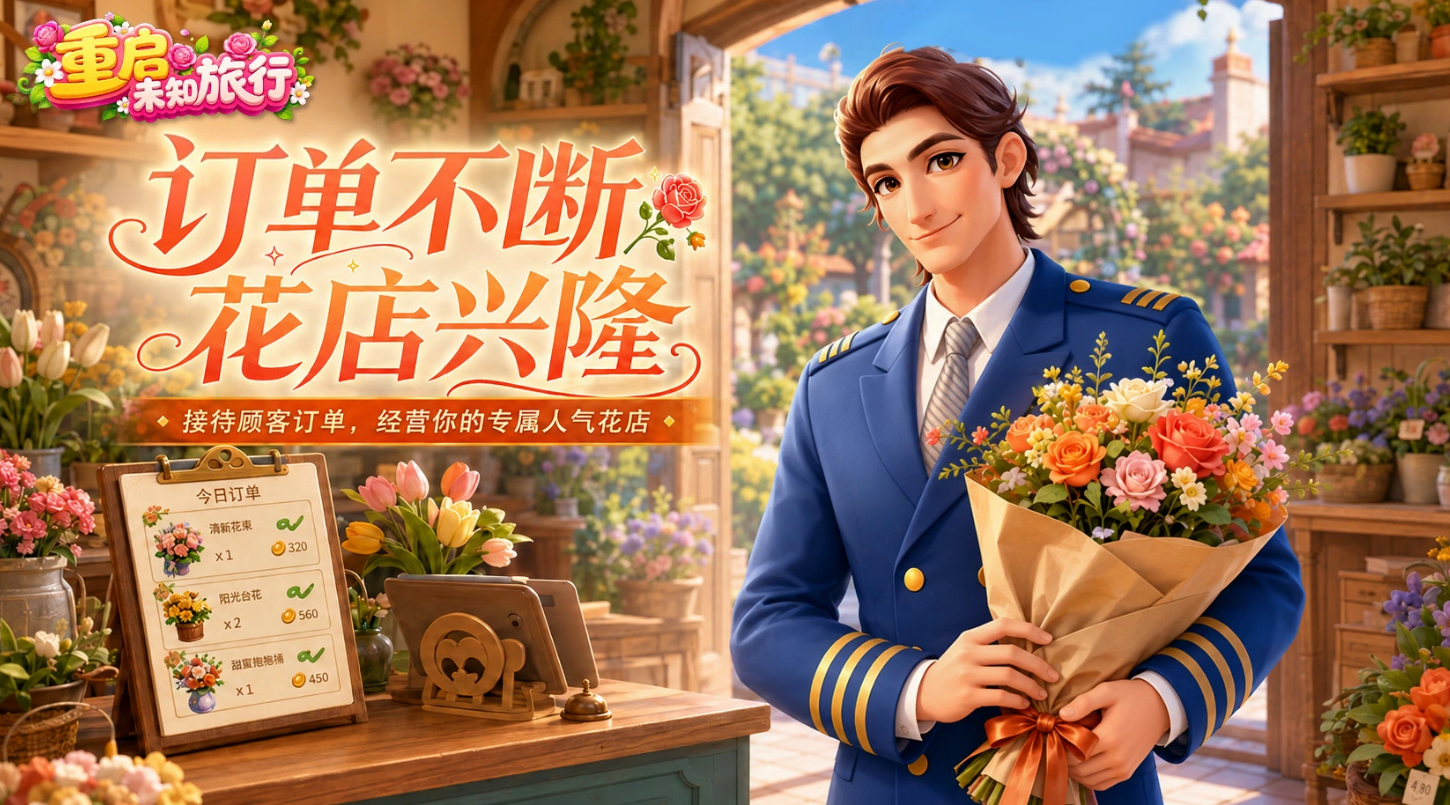 重启未知旅行游戏画面：花卉种植与生长过程特写