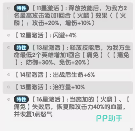 十六星自体恢复与怒气加成示意图