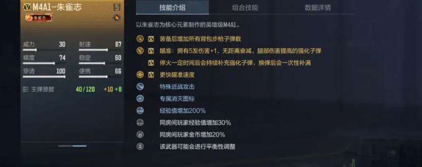 朱雀志M4A1强化子弹机制说明