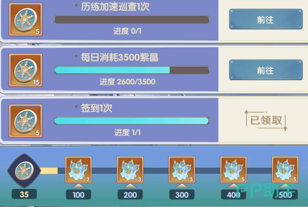 雪域寻宝六轮进度示意图