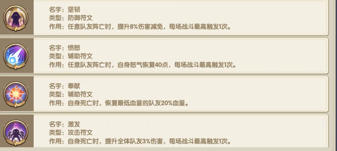 防御套符文效果说明图