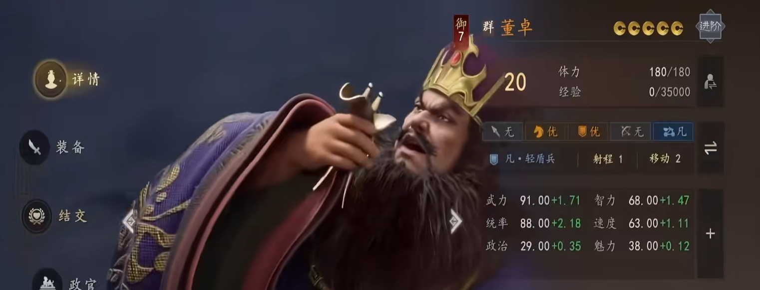 董卓武将立绘