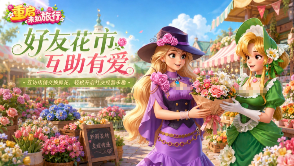 重启未知旅行游戏画面：花店翻修前后对比场景