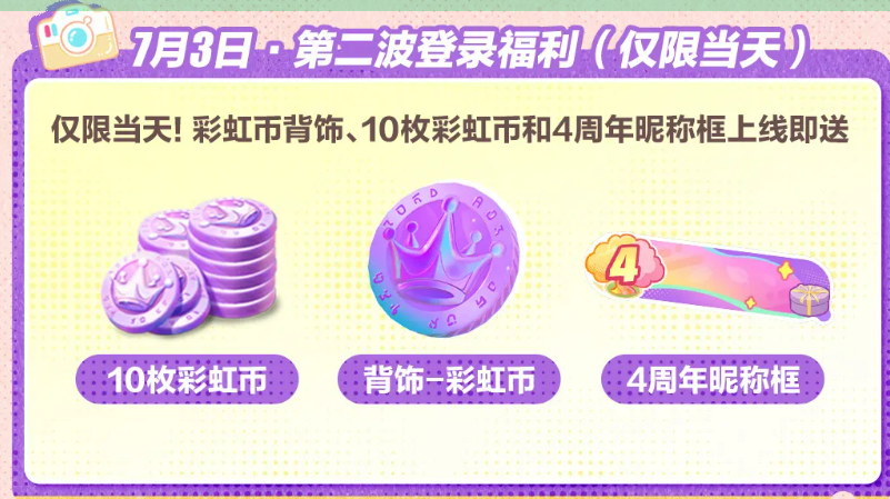 蛋仔派对四周年庆第三波登录奖励展示图