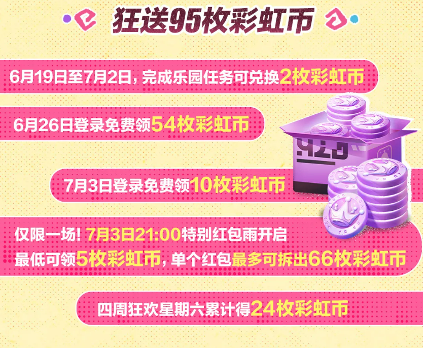 蛋仔派对四周年庆红包雨活动说明图
