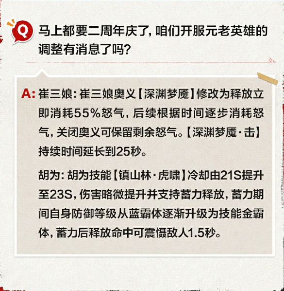 宁红夜等四位英雄技能调整对比图
