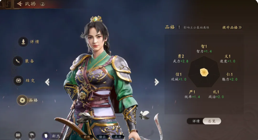 三国志王道天下六大专长系统界面图