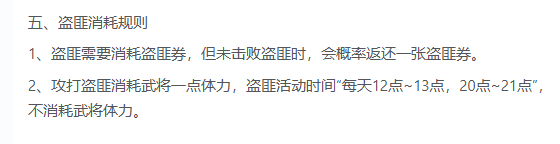 盗匪挑战时间与资源消耗说明图