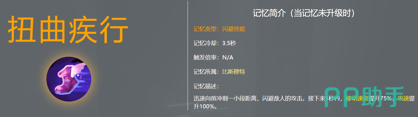 扭曲疾行技能动作示意
