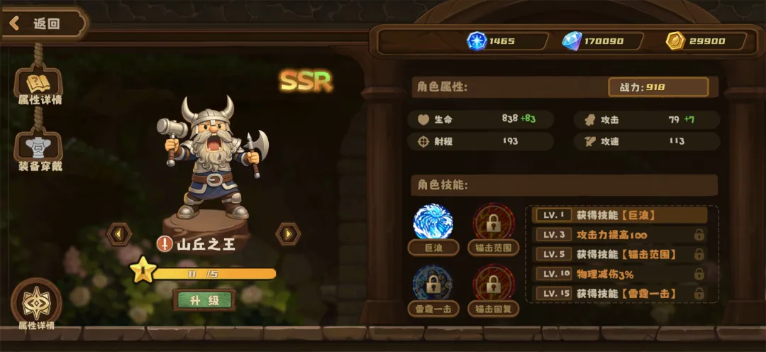 山丘之王属性与技能面板