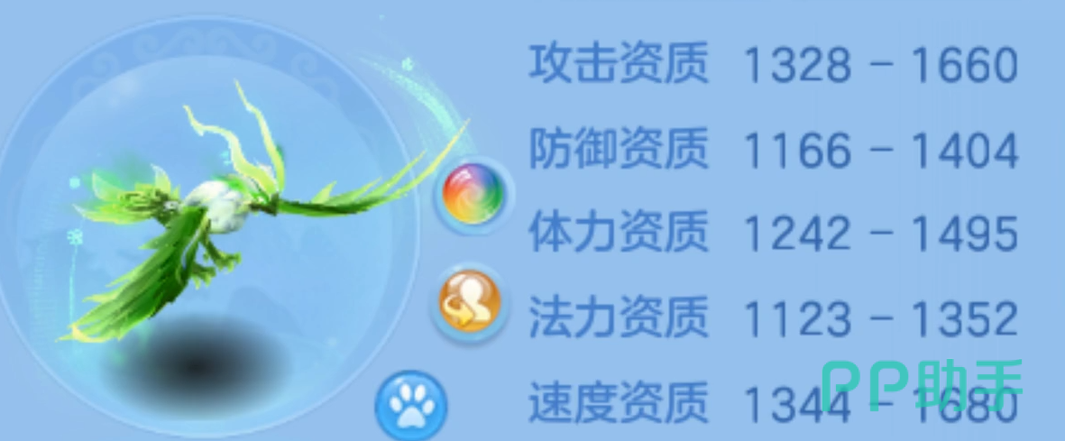 寒冰鸟基础属性与法抗表现示意图