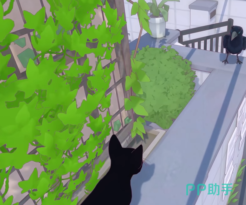 小猫咪大城市庭院场景截图