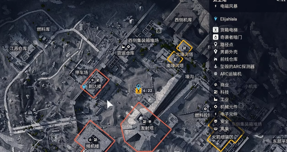 弧光猎人电磁风暴资源点分布示意图