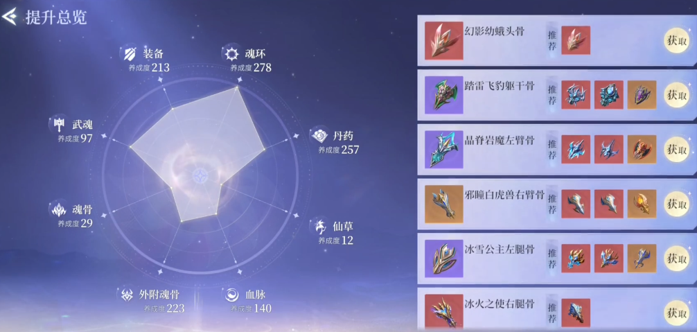 美杜莎魂骨在物理与法系流派中的属性加成对比图