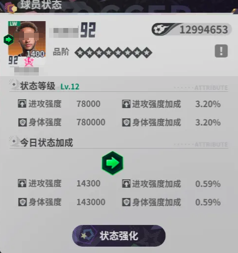 梦幻足球门将状态等级说明图