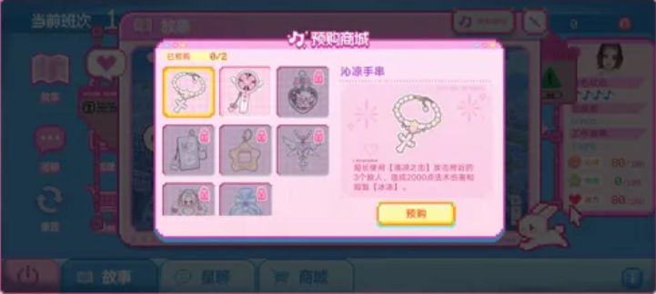 日程安排与角色状态面板