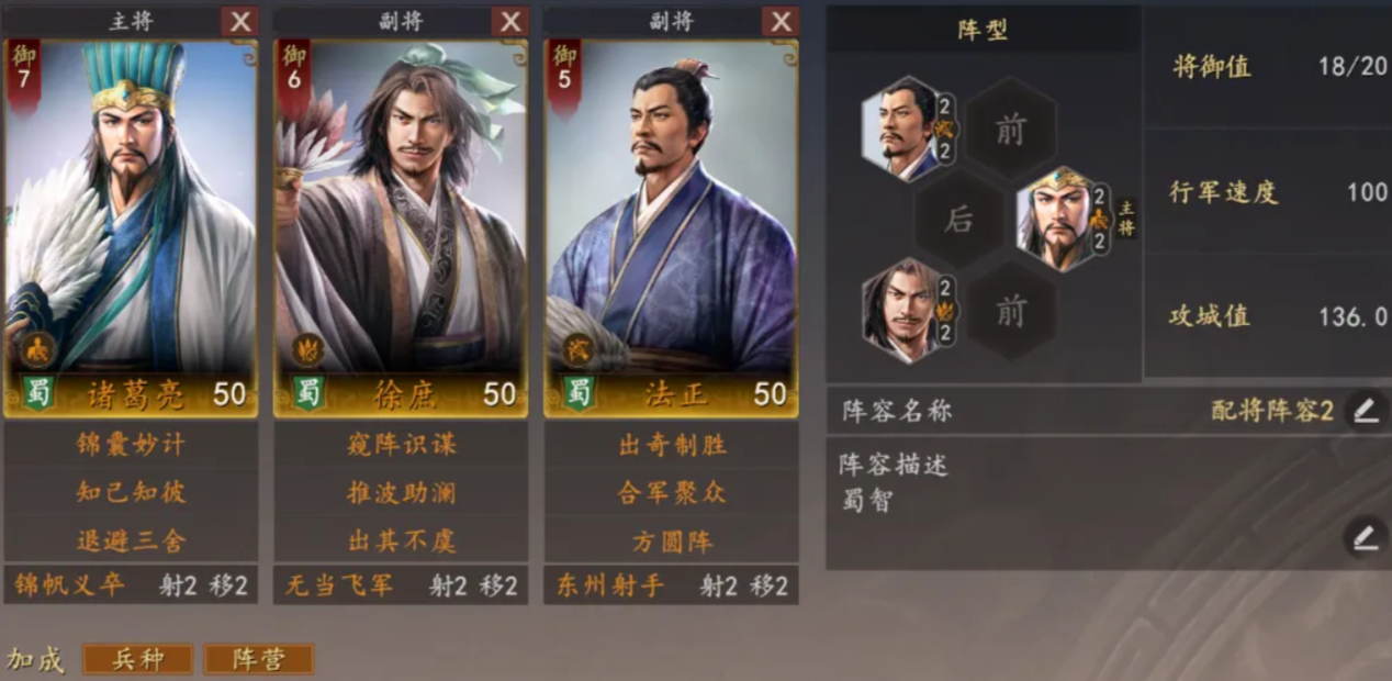 蜀智弓阵容技能联动示意图
