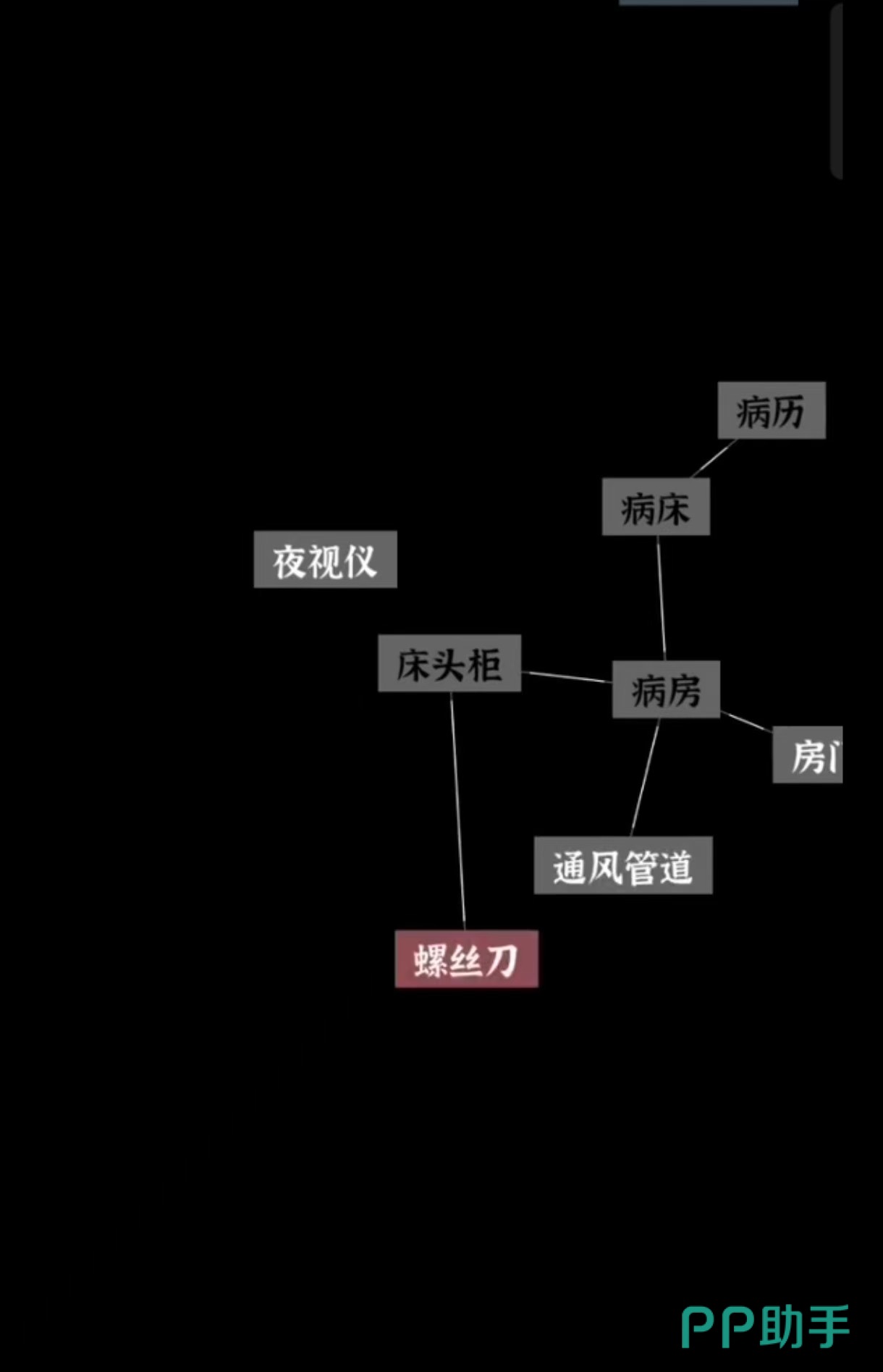 文字密室逃脱第七关走廊区域示意图