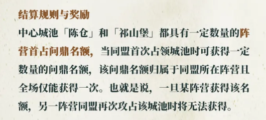 阵营首占问鼎名额说明图