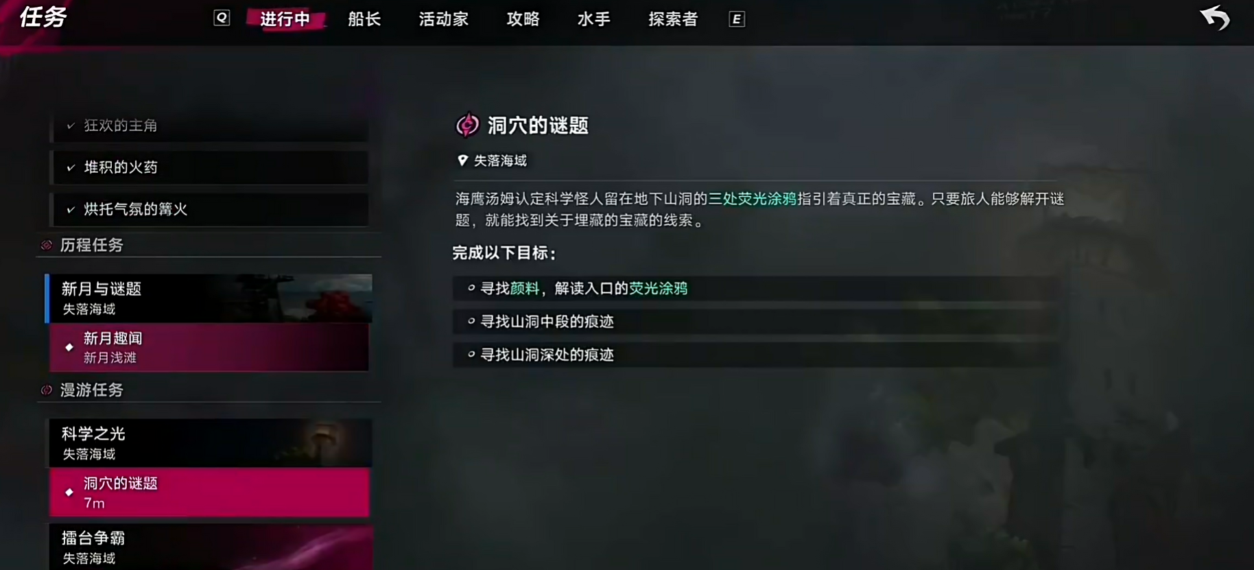 洞窟内三处壁画位置标注图