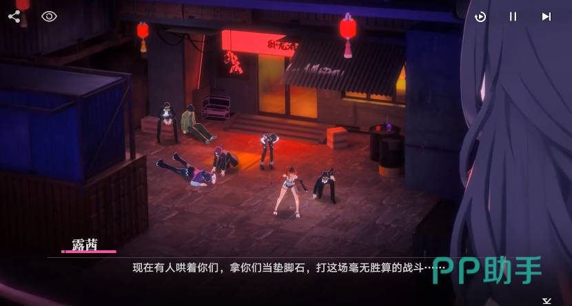 追逐卡蕾多战斗界面截图:半即时卡牌操作与机车技能释放特效